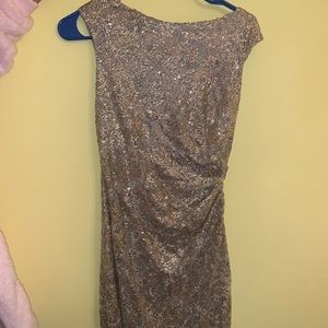 Gold Sparkle David Meister Formal Dress